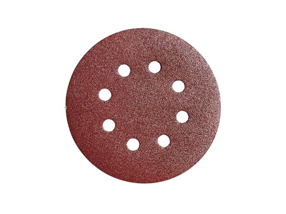 Lija Recambio Velcro Disco Ø 125 Mm. Con Agujeros Grano 180 (10 Piezas)