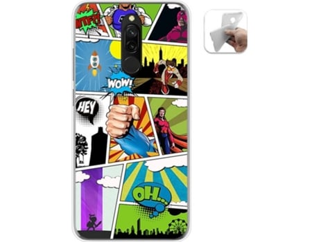 Carcasa Xiaomi Redmi 8 TUMUNDOSMARTPHONE Comic Multicolor