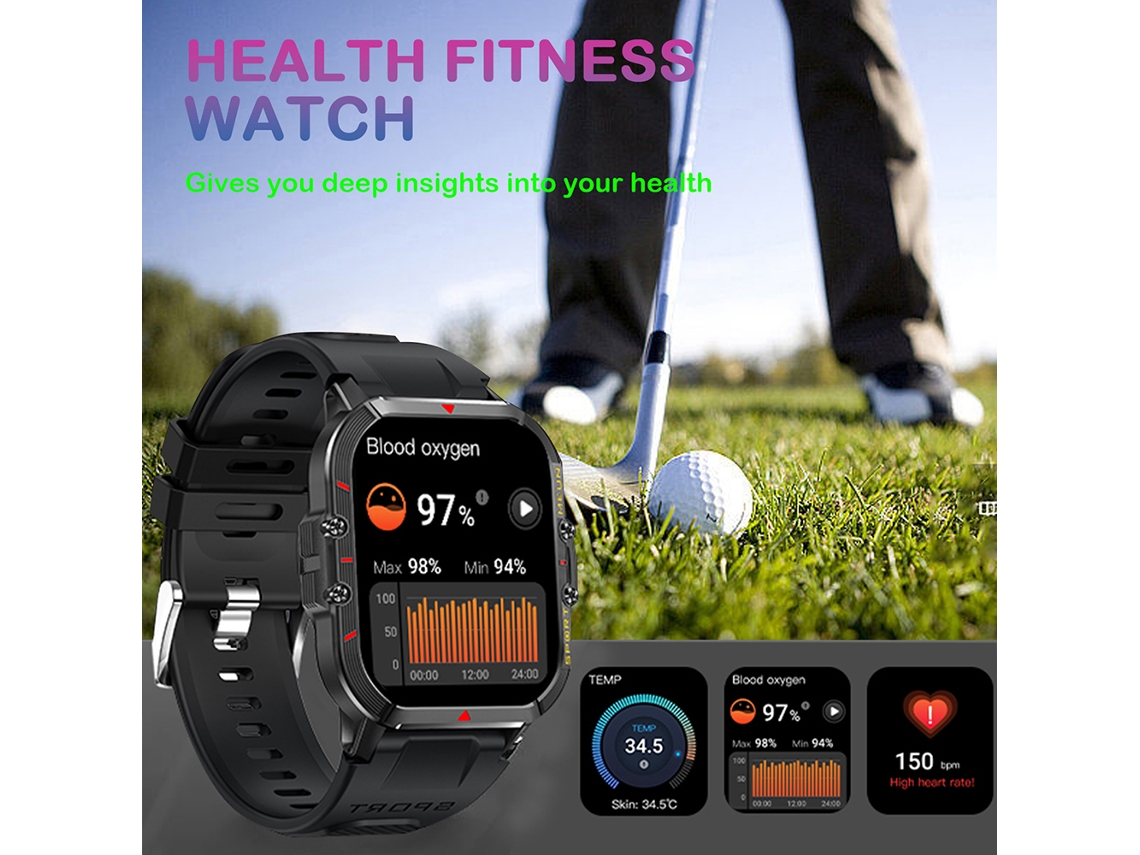 Reloj Inteligente Deportivo Y Al Aire Libre Con Triple Resistencia Y Función De Llamada, Pantalla Grande De 1.96 Pulgadas