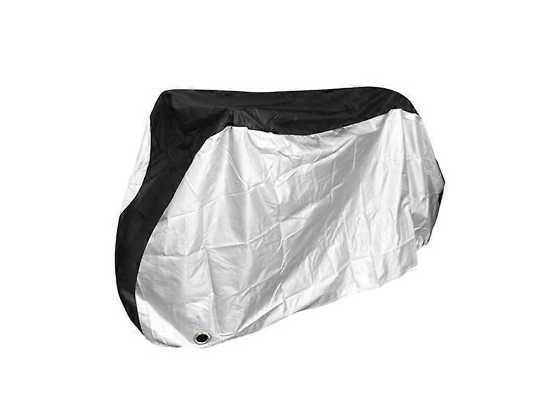 Omni-protector Impermeável Para Bicicleta Ao Ar Livre Resistente À Poeira Com Orifício De Cadeado Tamanho L Preto Com Periferia Prateada L Negro
