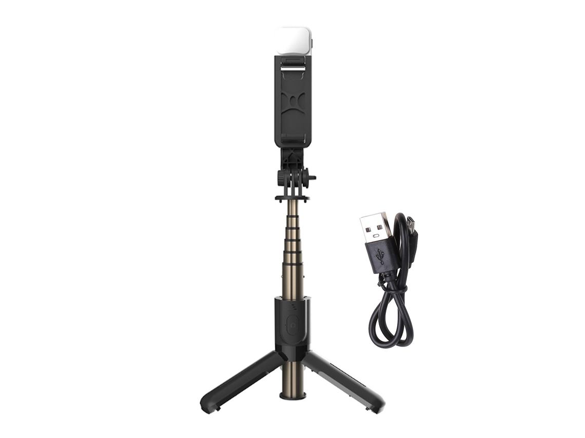 Trípode plegable de Monopod del palillo de Selfie con el obturador llevado de la luz de terraplén teledirigido ALLINLESS