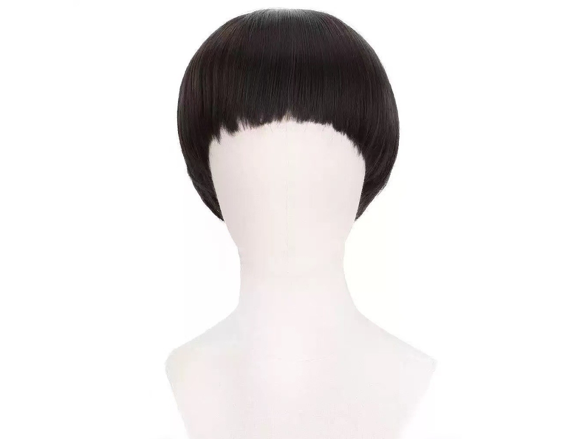 Adecuado para pelucas masculinas con forma de hongo. Negro YUNZII