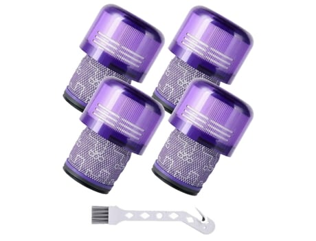 Pacote com 4 filtros de substituição para dyson v11 sv14 com escova de limpeza