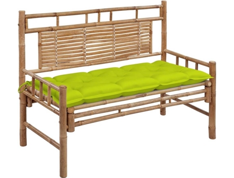 Banco de jardín VIDAXL Verde Bambú (120x55x90 cm)