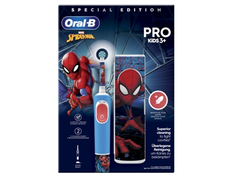 Cepillo de Dientes Eléctrico ORAL B Kids Pro Spiderman + Estojo