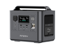 Estación de energía portátil Aferiy P010 de 512 Wh y 800 W con batería Lifepo4, 3500 ciclos, 8 salidas, generador de carga rápida de 1,5 h para camping y exteriores.