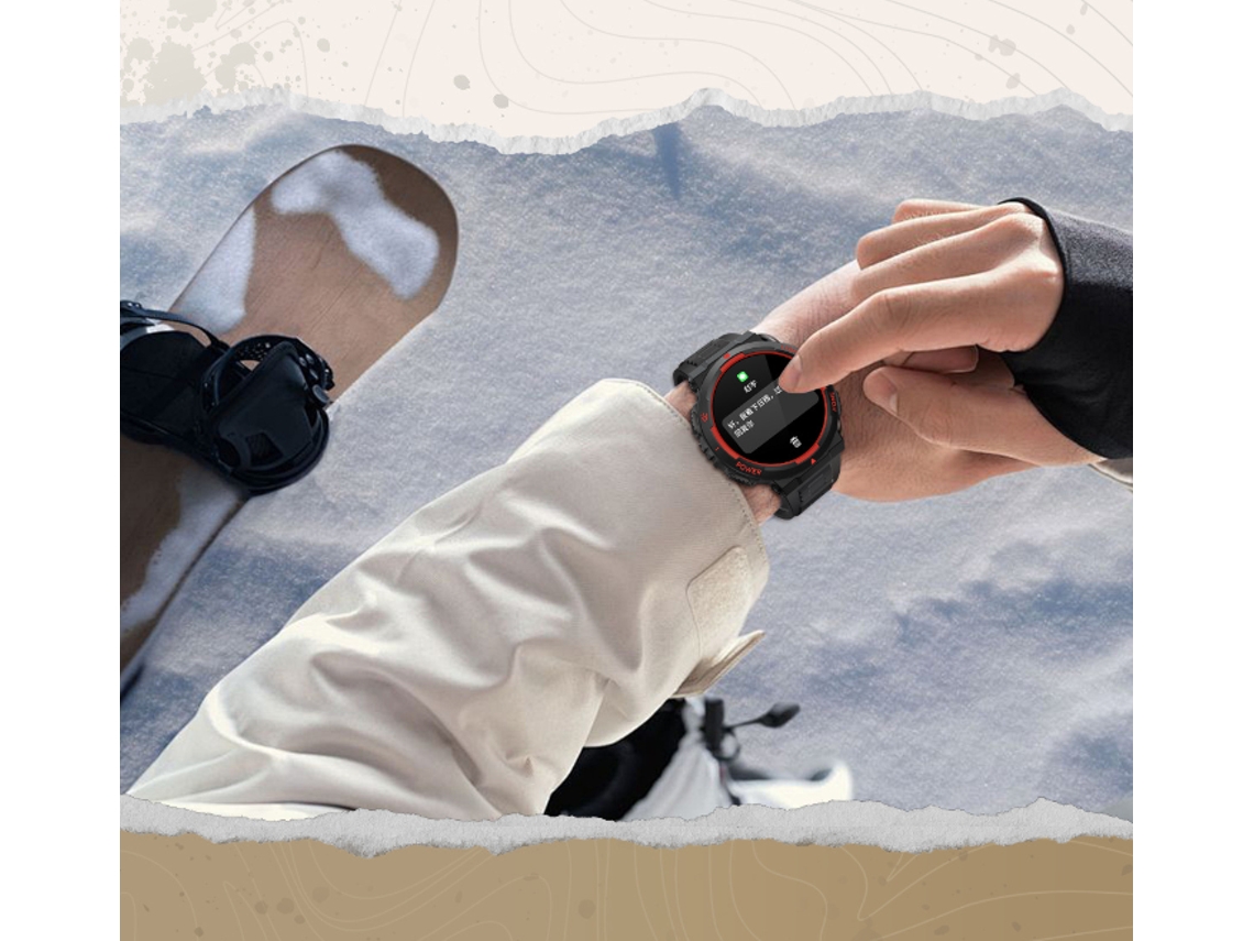 Reloj inteligente con diseño elegante y resistente para deportes y