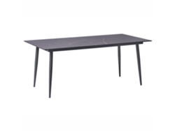 Mesa de comedor de jardín Beliani Tolentino en termolaminado de alta presión gris 90x180x75 (hpl)