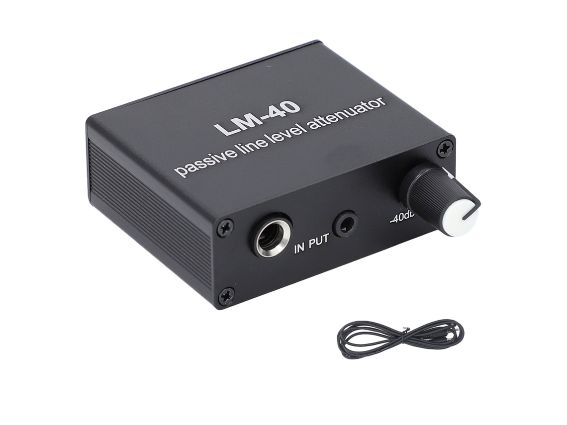 Atenuador De Sonido Pasivo Ajustable De -40 Db A -15 Db Con Cable De Salida De 3,5 Mm Lm-40