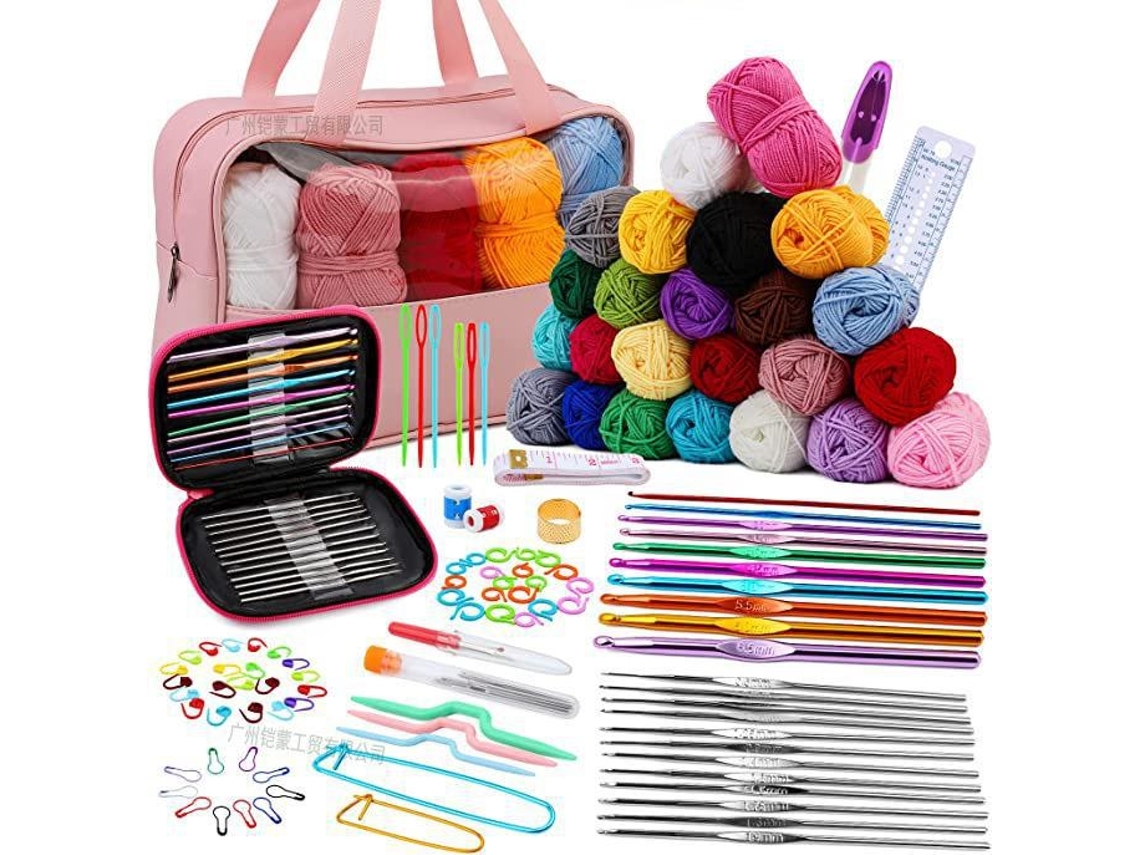 Kit De Croché Para Iniciantes Kit De Croché Portátil Con 127 Piezas Para Iniciantes Y Adultos,gusshious