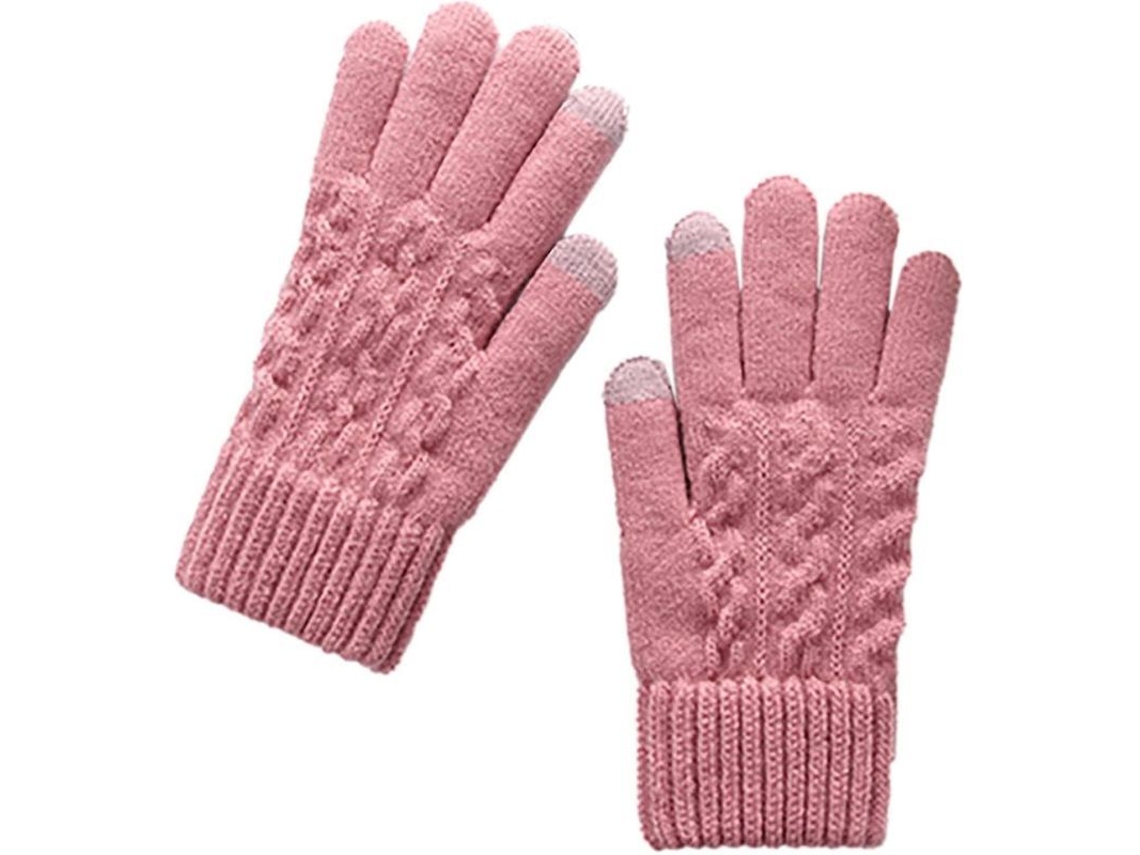 Guantes De Invierno Para Mujer, Bonitos, Multifuncionales, Suaves, Cálidos, Con Malla De Poliéster Y Acrílico.
