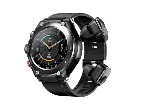 Smart Watch Hombres Auriculares Bluetooth Llamada dos en uno, reproducción de música Esfera personalizada Pulsera de reloj inteligente IP68Impermea...