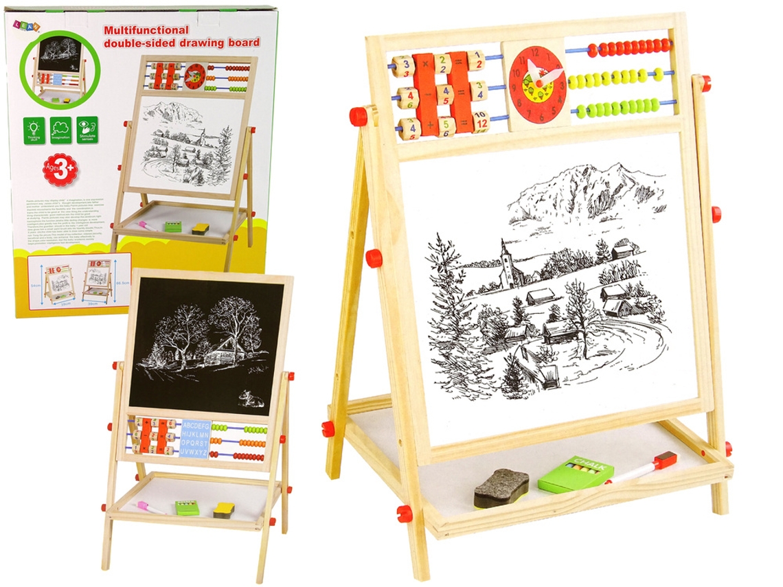 Tablero de dibujo educativo de madera de doble cara 2 en 1 B.active