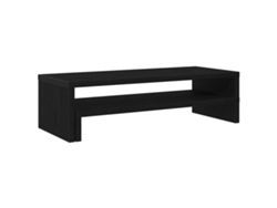 vidaxl Soporte para monitor de madera procesada negra