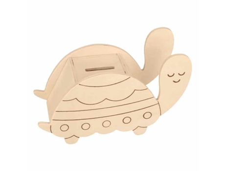 Tortuga Hucha de madera - 18.5 x 7 x 13 cm