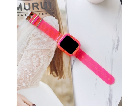 Correa de reloj deportivo para Apple Watch Series 9 y 8 y 7 41 mm / SE 3 y SE 2 y 6 y SE y 5 y 4 40 mm / 3 y 2 y 1 38 mm (rojo rosa)