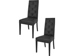Conjunto de 2 Cadeiras T M C S Chantal (Preto - 99x46x55 cm - Madeira)