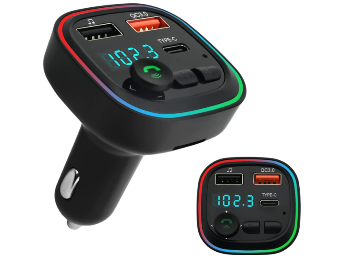 Transmissor Fm Bluetooth Yizhood Yj-4020 Tf/usb Microfone Negro