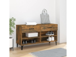 Zapatero Organizador en Derivados de Madera Roble Ahumado 102X35X55 Cm