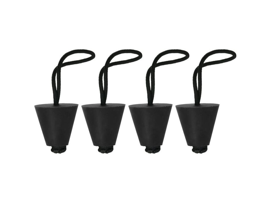 2026altiro-kit De Tapones Universales Para Tapas De Orificios De Drenaje De Kayaks Y Canoas, Silicona Negra, Paquete De 4 Unidades.