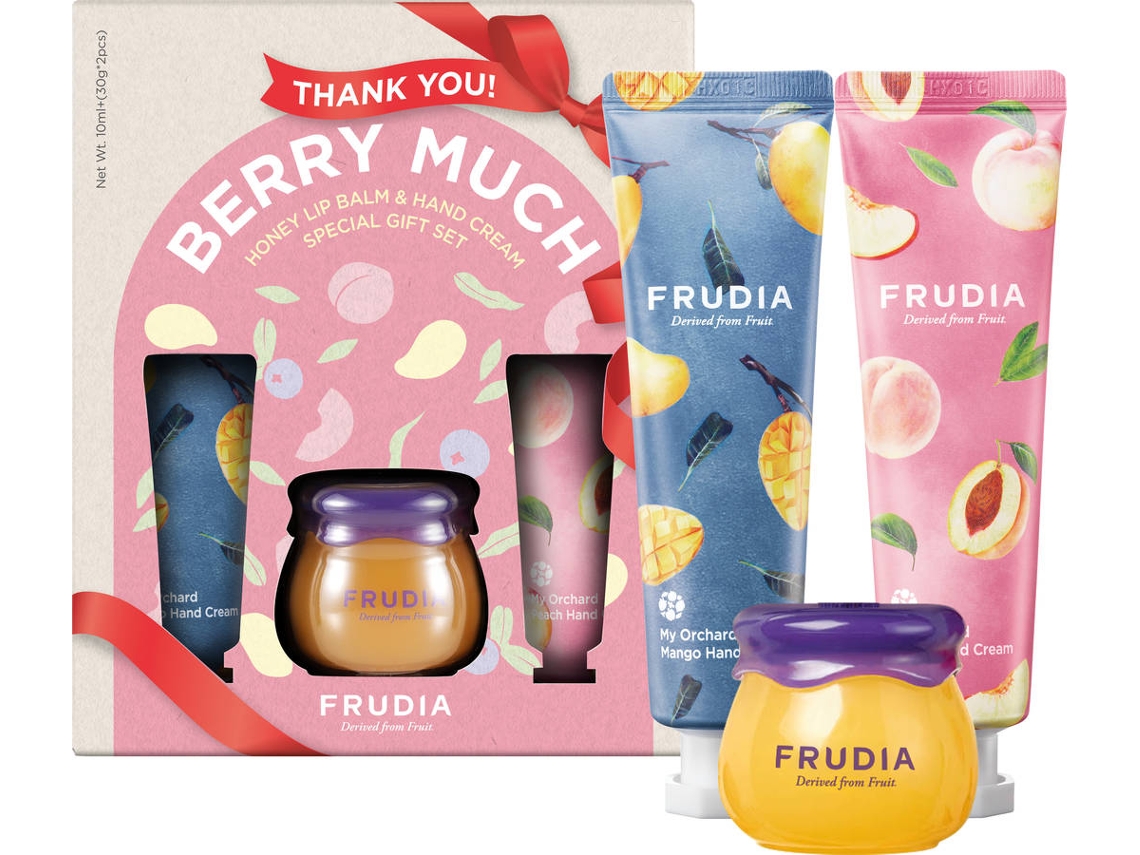 Set de Regalo FRUDIA Crema de Manos y Bálsamo Labial Thank You Berry Much