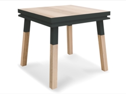 Escritorio Cadruado de Madera Maciza Con 1 Cajón 80 cm