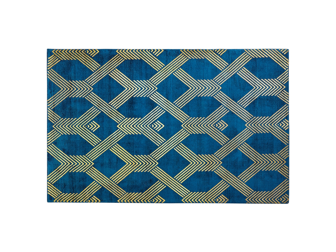 Alfombra de pelo corto BELIANI Vekse de Viscosa Azul 140x200