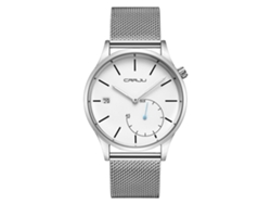 Reloj De Pulsera Clásico, Informal Y Moderno Para Hombre Con Brazalete Plateado Y Movimiento De Cuarzo.