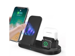 SZSMART  Carregador Rápido Sem Fio  4 em 1 para Iphone Relógio Pro Apple e Airpods (10W Preto Sem Caixa)