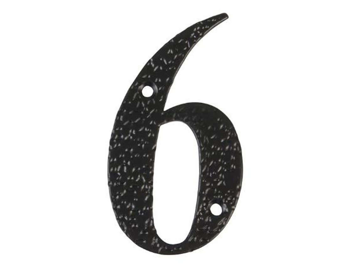 Numero 6 -m.4 negro 10cm. display