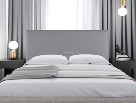 Cabecero DECORQUALITY Londres (Gris - Polipiel - 105 x 70 cm)