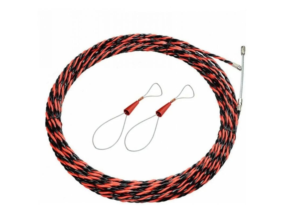 Kit de extractor de cables eléctricos de 6 mm, aguja de electricista de 50 m con extensión retráctil de acero espiral flexible para extraer cables.