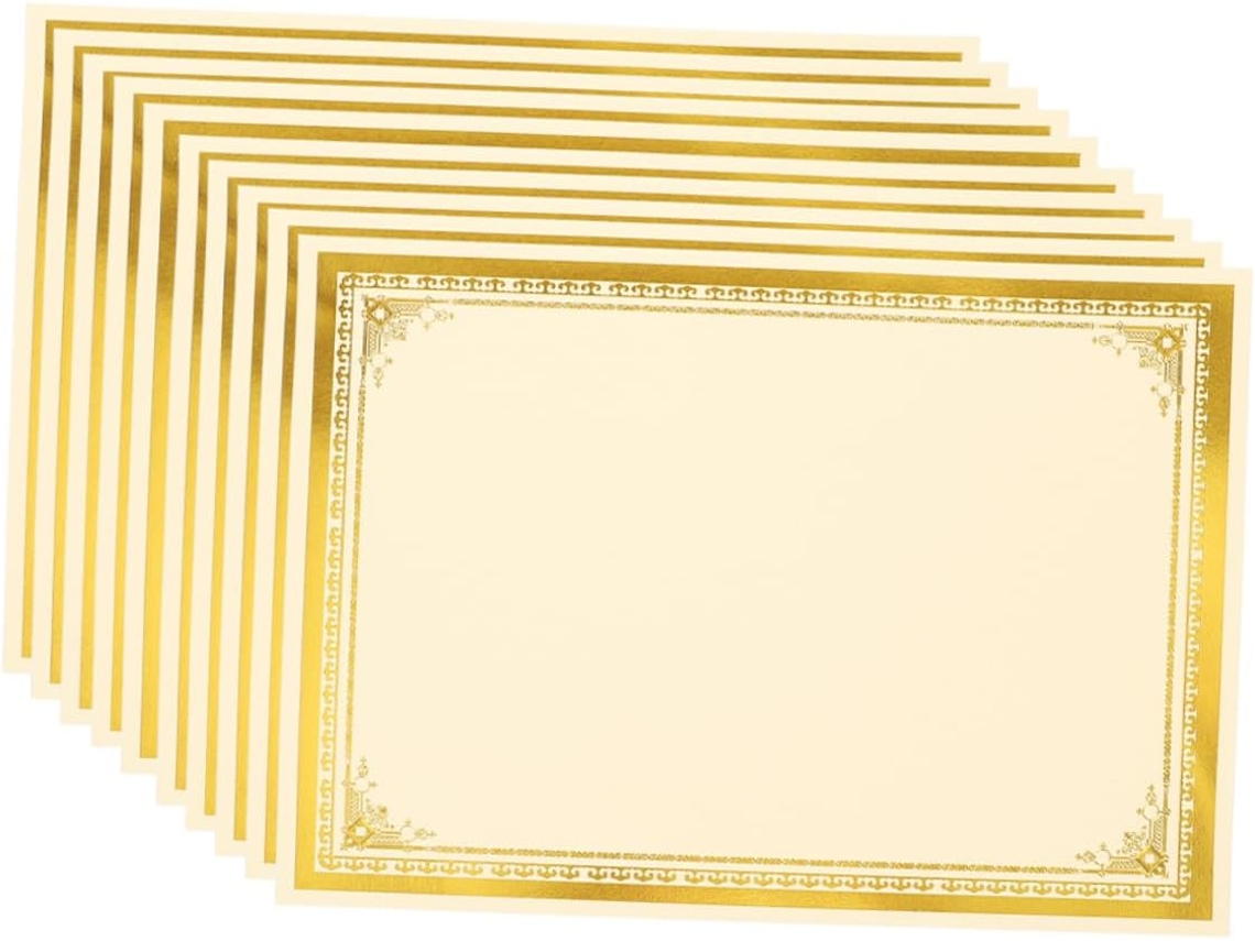 35 Hojas De Papel En Blanco Para Certificados, Papel Imprimible