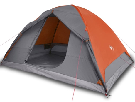 Tienda de campaña para 6 personas VIDAXL impermeable gris y naranja