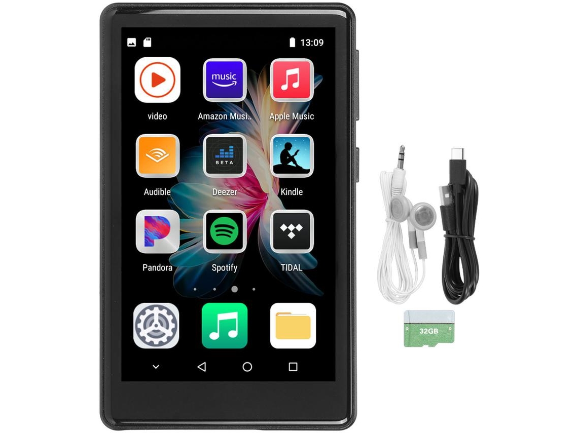 Reproductor MP3/MP4 Bluetooth YIZHOOD MP03 4.0Inch 32G ROM 32G TF (Negro)