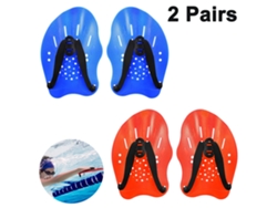 MEOIRUERY 2 Pares de Palas para Natación, Palas Ajustables para Entrenamiento de Buceo y Natación, Accesorio para Entrenamiento de Brazos en Adultos y Niños
