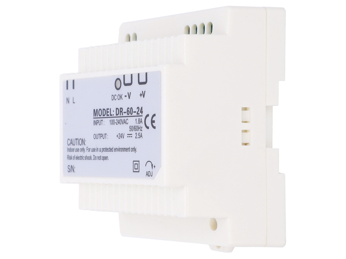 Fuente De Poder Dinrail Switching Dr-60-24 Salida Única 100-240vac Industrial