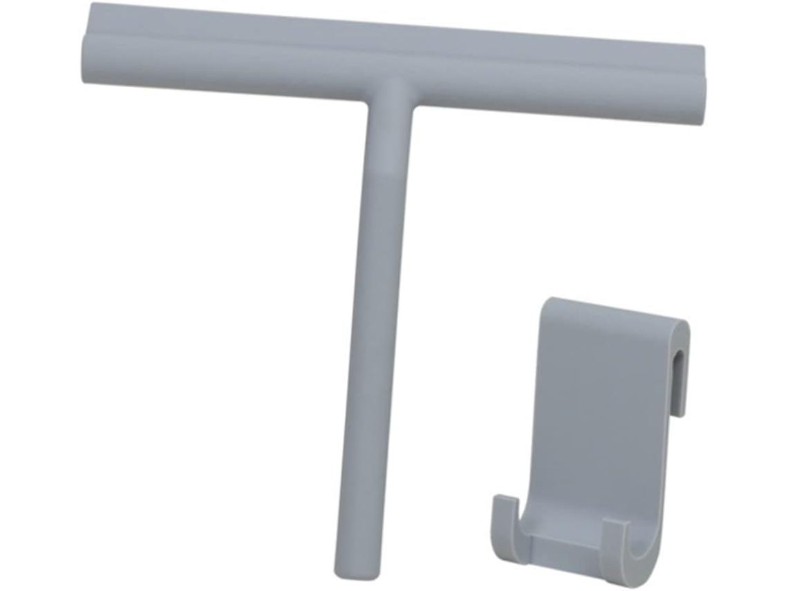 Té, Vidrio, Para Cocina, 1 Juego De Práctico Limpiacristales De Silicona Gris Con Gancho Para Remover Y