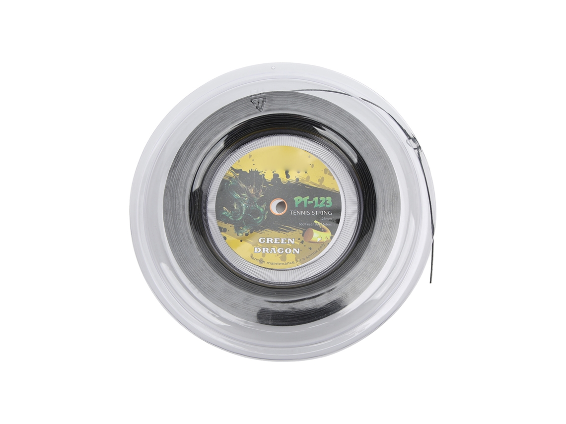 Cuerda De Tenis De Poliéster De 200 M Y 1,25 Mm, Rígida, Para Entrenamiento Deportivo, Raqueta, Hilo Negro.