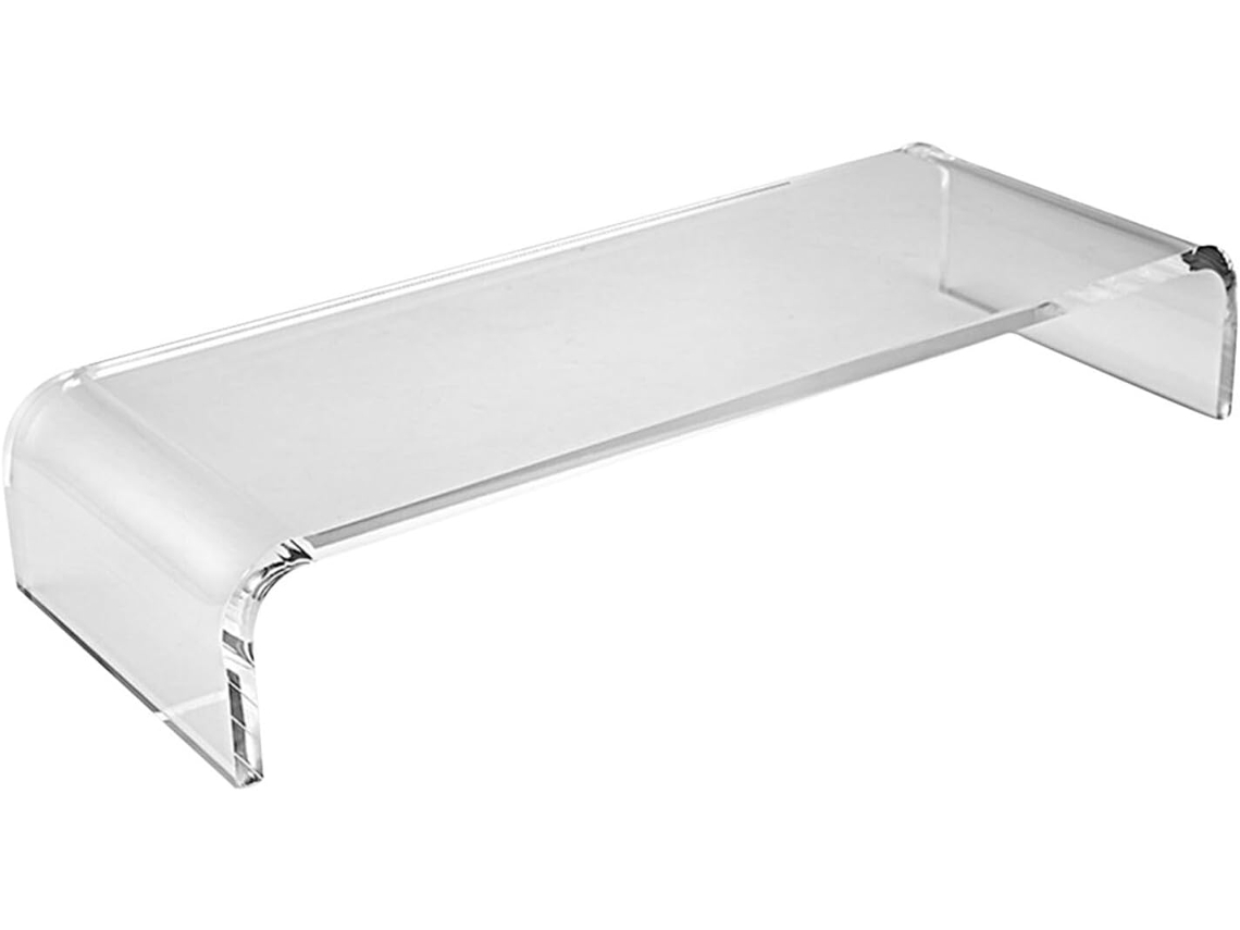 Soporte De Monitor De Acrílico Transparente, Protector De Teclado Anti-gatos, Elevador Ajustable.