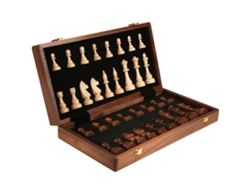 Tablero De Ajedrez De Madera Plegable Y Portátil. Juego De Ajedrez. Regalo Ideal Para Principiantes Y Profesionales.