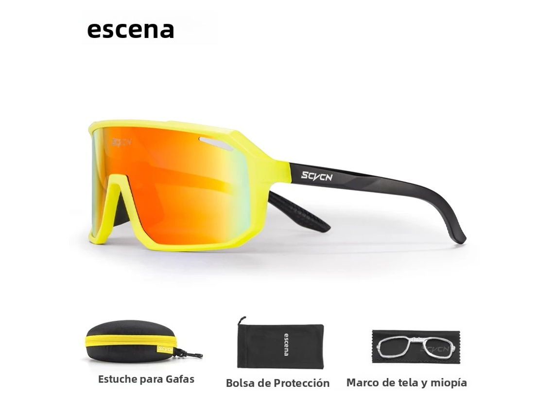 Gafas de ciclismo fotocromáticas unisex con estuche y protección UV400 MDUG (talla estándar 10)