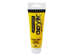 Pintura Acrilica Graduate Daler Rowny 120 Ml (603 Primary Yellow / Amarillo Primario)