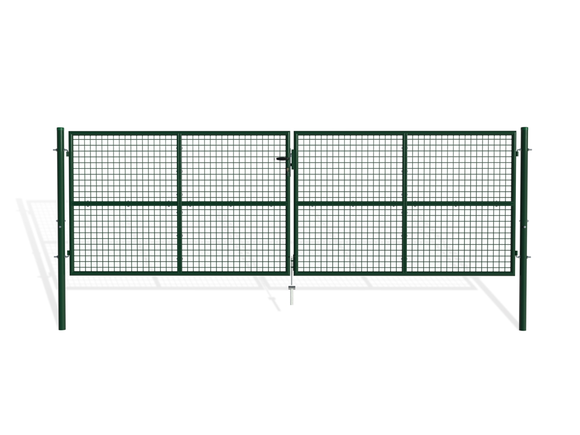 Puerta batiente de malla metálica 4m olga A.130cm verde