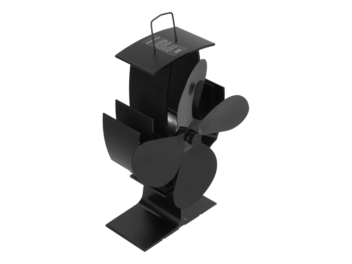 Ventilador De Estufa De Energía Térmica Con 4 Aspas Para Chimenea De Leña, Aluminio.