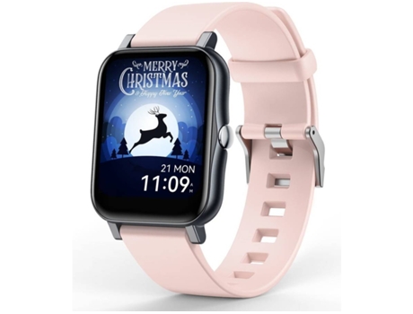 Smartwatch MDUG Monitor de Frequência Cardíaca Rosa