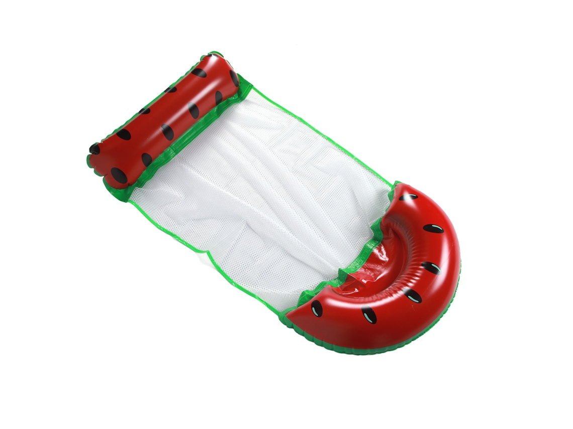 Piscina plegable con cesta flotante inflable con forma de sandía