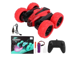 Coche Acrobático Teledirigido De 2,4 Ghz Con Rotación De 360 Grados Y Pistola Pulverizadora Para Niños De 8 Años En Adelante - Rojo S 015