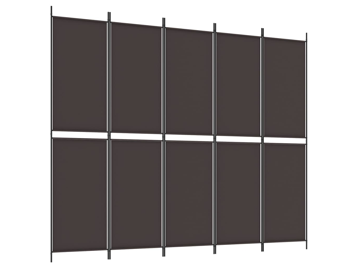 VIDAXL Biombo Divisor De 6 Paneles De Tela Marrón 300x220 cm