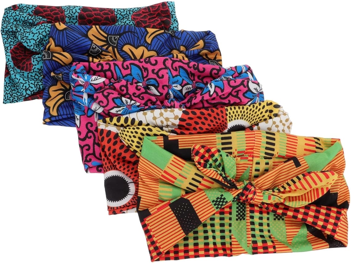 Conjunto De 5 Faixas De Cabelo Elásticas Com Nó Em Poliéster, Design Adorável.